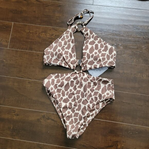 Free People x Its Now Cool The Ring Freesia One piece Swimsuit Womens M Beach - Picture 2 of 7